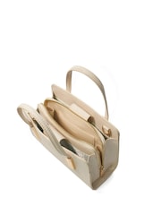 Dune London ECRU Dinkydenbeigh Mini Branded Handle Tote Bag - Image 4 of 5
