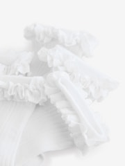 Blanco - Clarks Girls Frill School Socks 5 Pack - Imagen 7 de 8