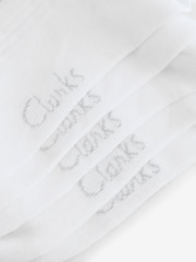 Blanco - Clarks Girls Frill School Socks 5 Pack - Imagen 8 de 8