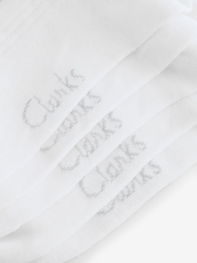 Blanco - Clarks Girls Frill School Socks 5 Pack - Imagen 8 de 8