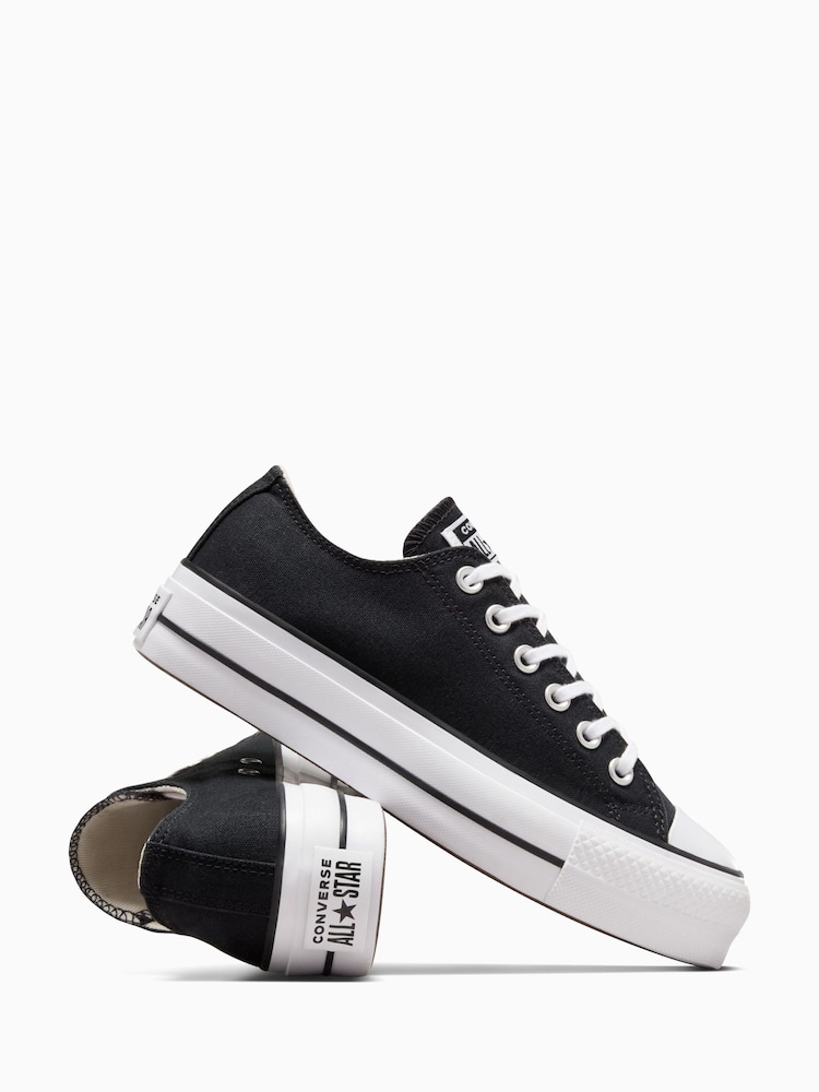 Buy Converse Black Huck Taylor All Star Lift Ox Trainers from Next