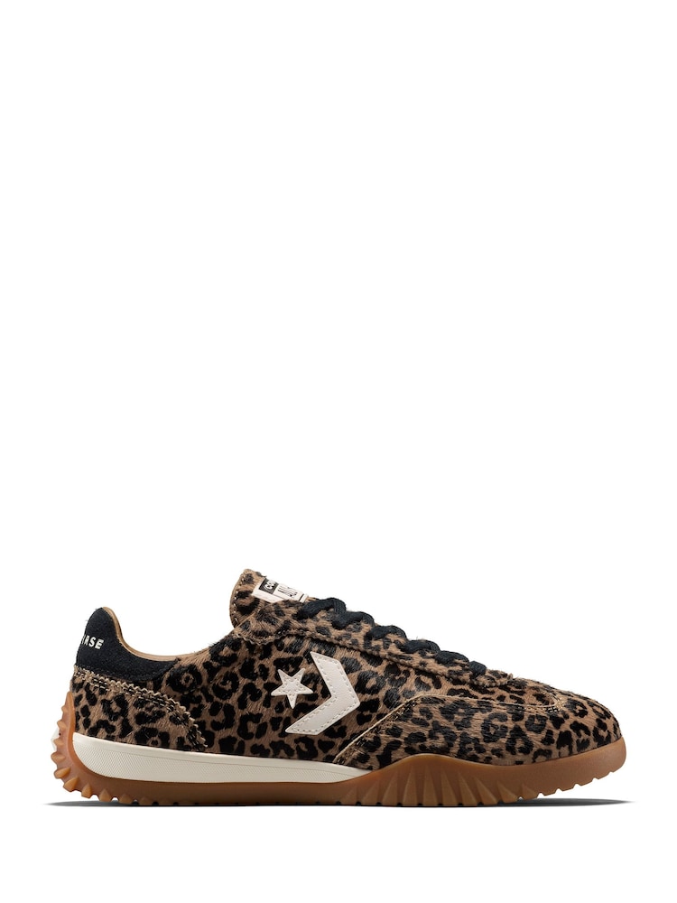 Converse Run Star Leopard Suede All-Over Trainers - תמונה 1 מתוך 7