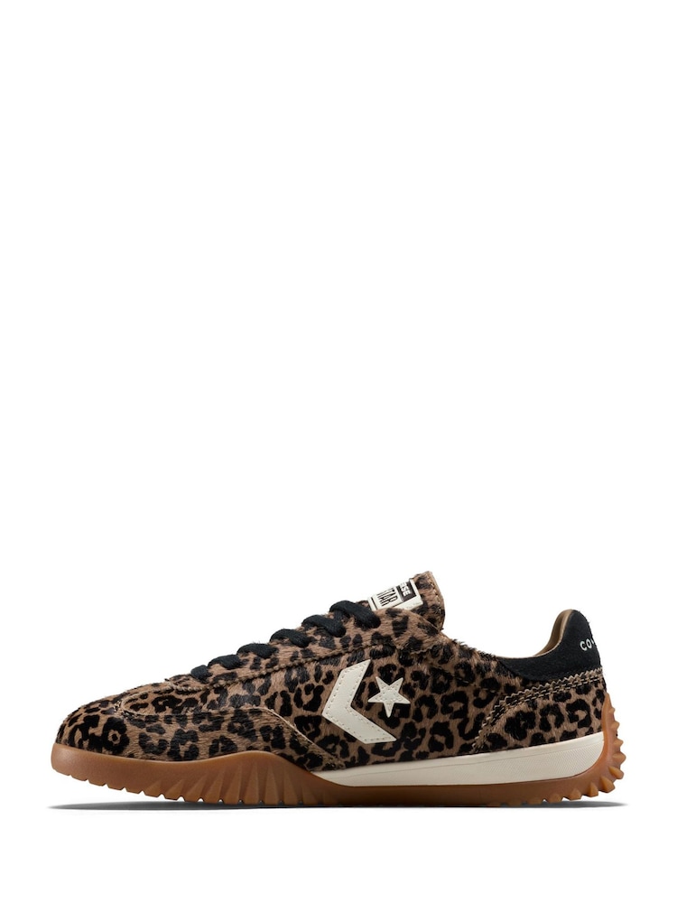 Converse Run Star Leopard Suede All-Over Trainers - תמונה 2 מתוך 7