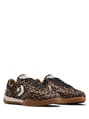 Converse Run Star Leopard Suede All-Over Trainers - תמונה 3 מתוך 7