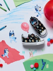 Converse Black Bluey Low Trainers - Image 3 of 5