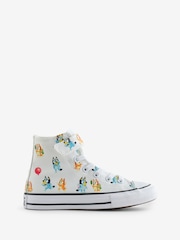 Converse White Bluey High Top Trainers - Image 1 of 6