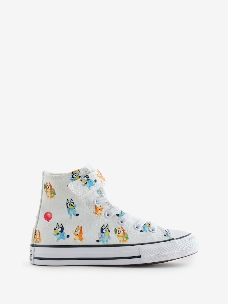 Converse White Bluey High Top Trainers - Image 1 of 6