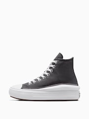 Converse Grey Chuck Taylor Teen Move Glitter High Trainers - Image 2 of 7