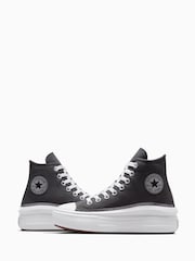 Converse Grey Chuck Taylor Teen Move Glitter High Trainers - Image 4 of 7