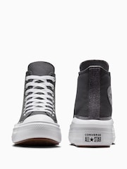 Converse Grey Chuck Taylor Teen Move Glitter High Trainers - Image 5 of 7