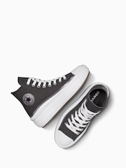 Converse Grey Chuck Taylor Teen Move Glitter High Trainers - Image 6 of 7