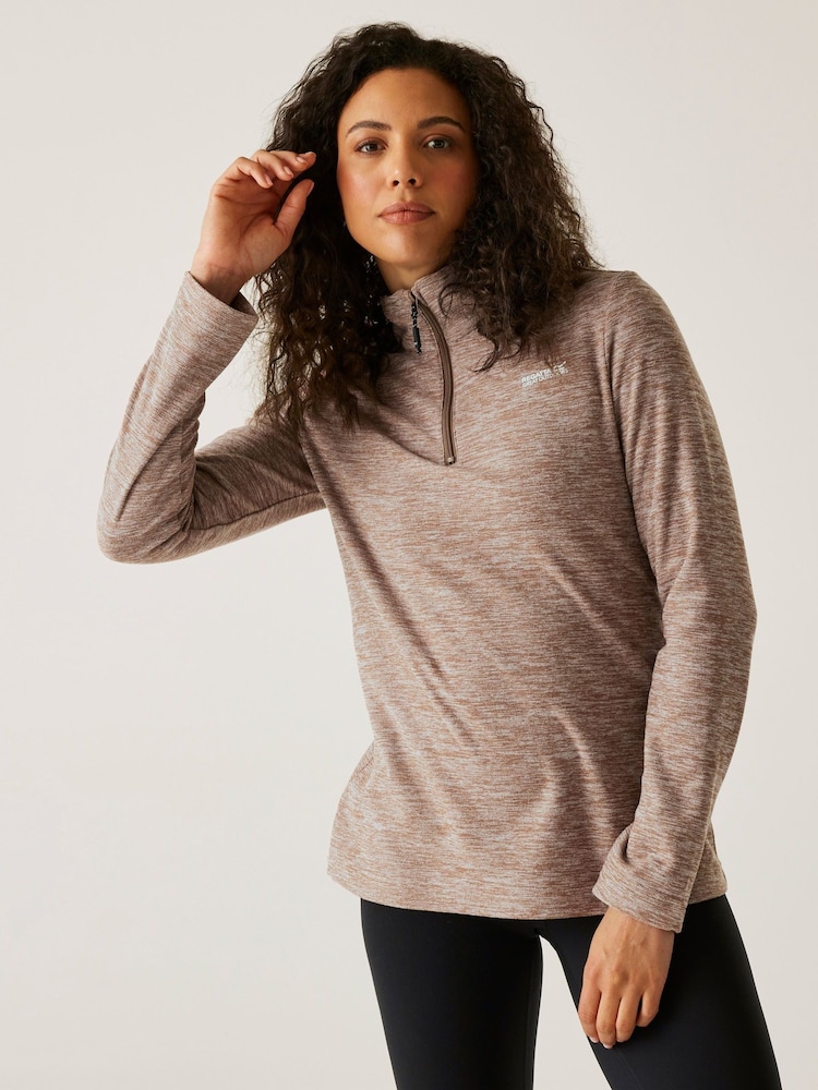 Regatta Brown Sweethart Marl Zip Neck Fleece - Image 1 of 4