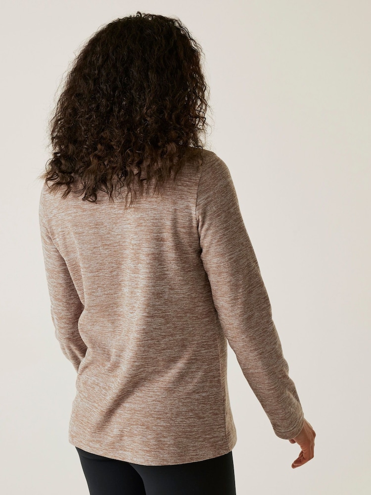 Regatta Brown Sweethart Marl Zip Neck Fleece - Image 2 of 4
