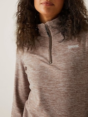 Regatta Brown Sweethart Marl Zip Neck Fleece - Image 4 of 4