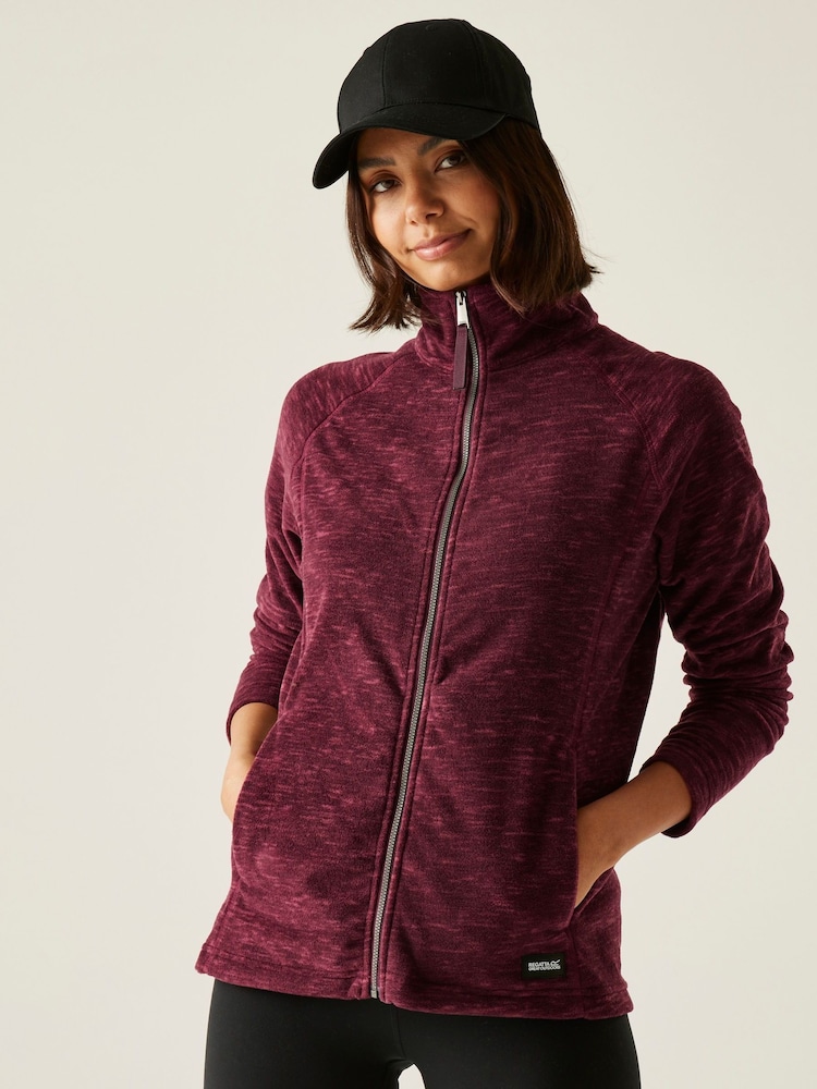 Regatta Red Mayse Full Zip Marl Fabric Fleece - Image 1 of 8