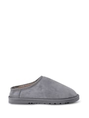 Regatta Grey Solace Slipper Faux Fur Mules - Image 1 of 6