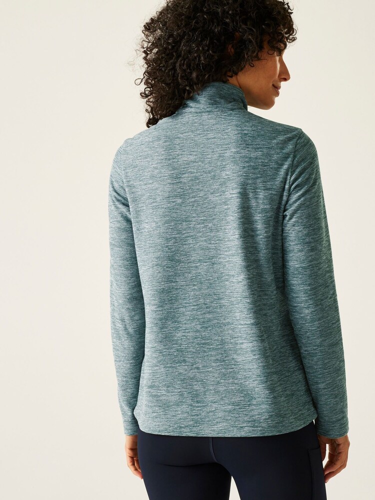 Regatta Green Sweethart Marl Zip Neck Fleece - Image 2 of 4