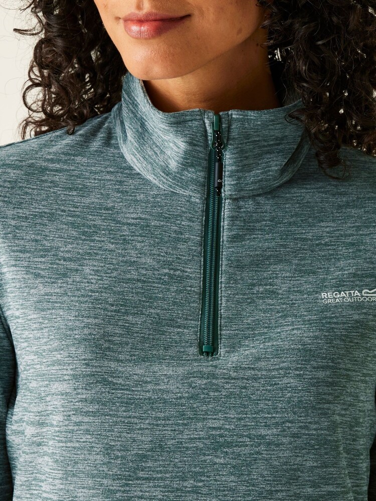 Regatta Green Sweethart Marl Zip Neck Fleece - Image 4 of 4