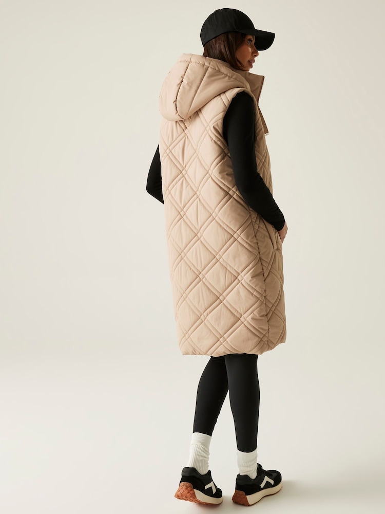Regatta Natural Rurietta Long Water Repellent Insulated Bodywarmer Coat - Image 2 of 9