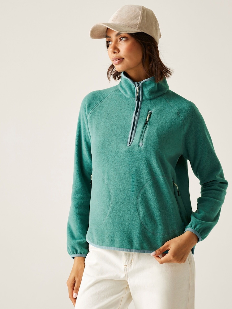 Regatta Green Womens Frankie Half Zip Fleece - Image 1 of 9 Regatta Green Womens Frankie Half Zip Fleece - Image 1 of 9