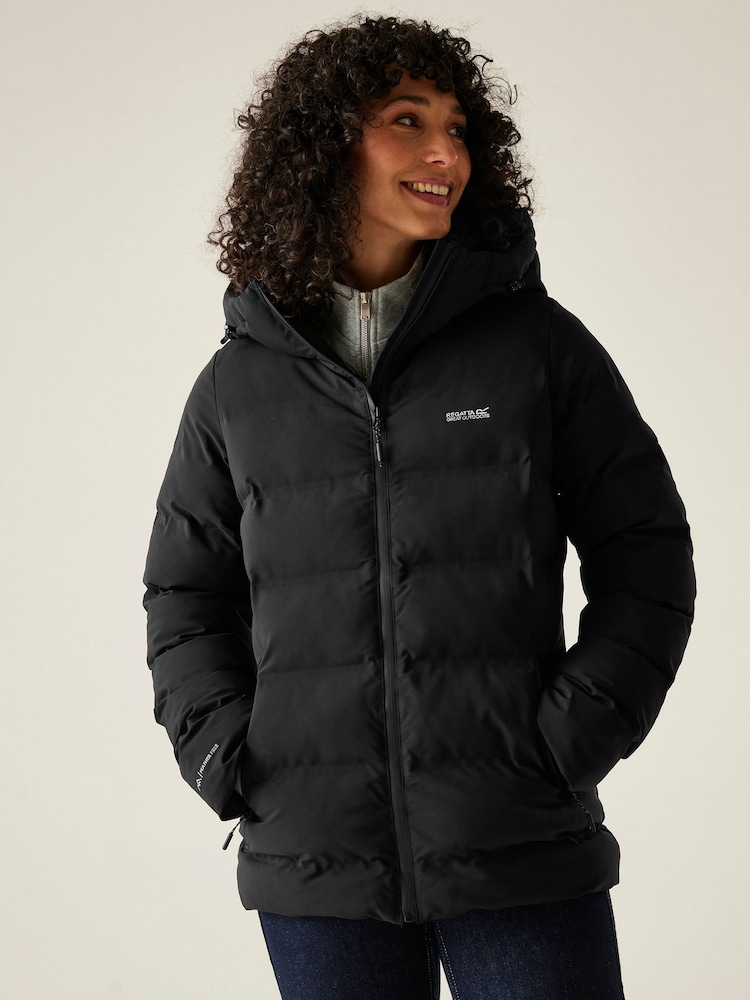Regatta Black Womens Altoro Thermal Waterproof Heavyweight Jacket - Image 2 of 9 Regatta Black Womens Altoro Thermal Waterproof Heavyweight Jacket - Image 2 of 9