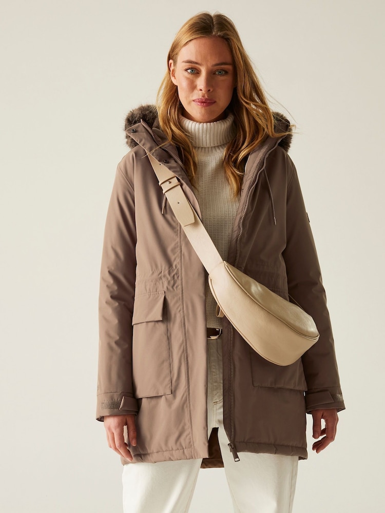 Regatta Brown Sabinka Isotex 10000 Waterproof And Breathable Jacket - Image 1 of 9