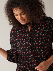 Evans Tie-Neck Frilled Hem Tunic - Image 3 of 5