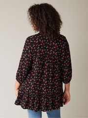 Evans Tie-Neck Frilled Hem Tunic - Image 4 of 5