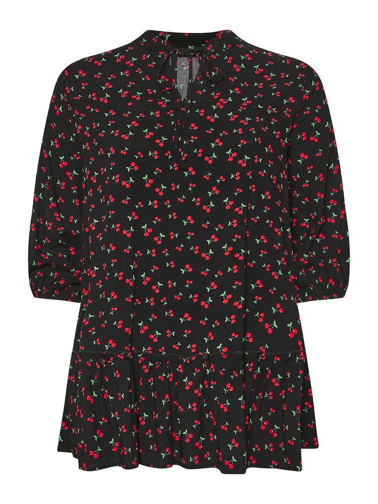 Evans Tie-Neck Frilled Hem Tunic - Image 5 of 5