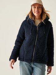 Regatta Blue Orielle Fluffy Fleece Hooded Full Zip - Image 2 of 7