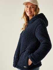 Regatta Blue Orielle Fluffy Fleece Hooded Full Zip - Image 4 of 7