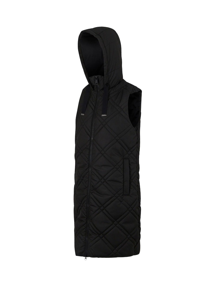 Regatta Black Rurietta Long Water Repellent Insulated Bodywarmer Coat - Image 9 of 9