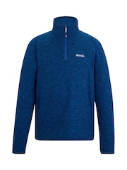 Regatta Blue Thompson Marl Fleece Zip Neck - Image 1 of 3