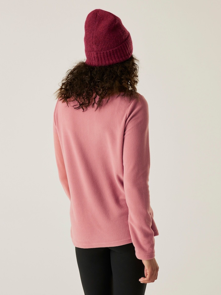 Regatta Pink Sweethart Zip Neck Fleece - Image 2 of 7 Regatta Pink Sweethart Zip Neck Fleece - Image 2 of 7
