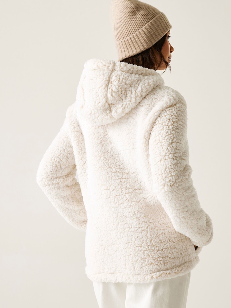 Regatta Cream Orielle Fluffy Fleece Hooded Full Zip - Image 2 of 8