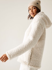 Regatta Cream Orielle Fluffy Fleece Hooded Full Zip - Image 3 of 8