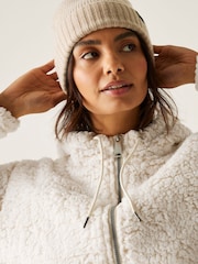 Regatta Cream Orielle Fluffy Fleece Hooded Full Zip - Image 5 of 8