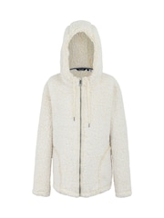 Regatta Cream Orielle Fluffy Fleece Hooded Full Zip - Image 6 of 8