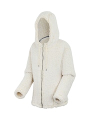 Regatta Cream Orielle Fluffy Fleece Hooded Full Zip - Image 8 of 8