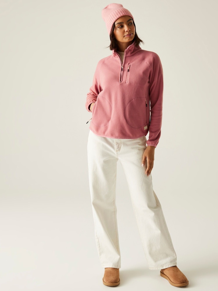 Regatta Pink Womens Frankie Half Zip Fleece - Image 2 of 9 Regatta Pink Womens Frankie Half Zip Fleece - Image 2 of 9