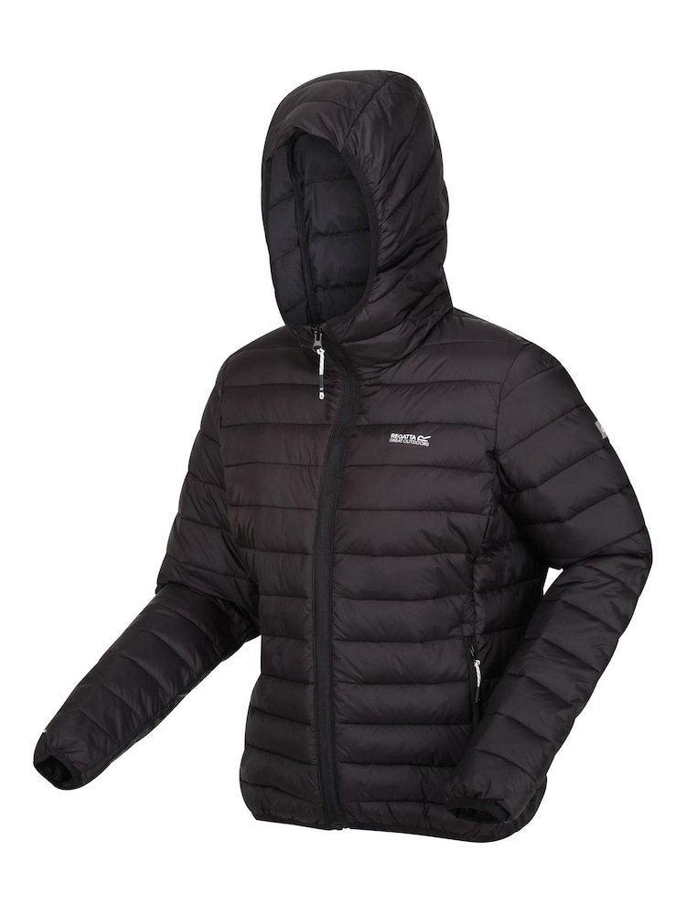 Regatta Black Womens Hooded Marizion Insulated Padded Jacket - Image 9 of 9