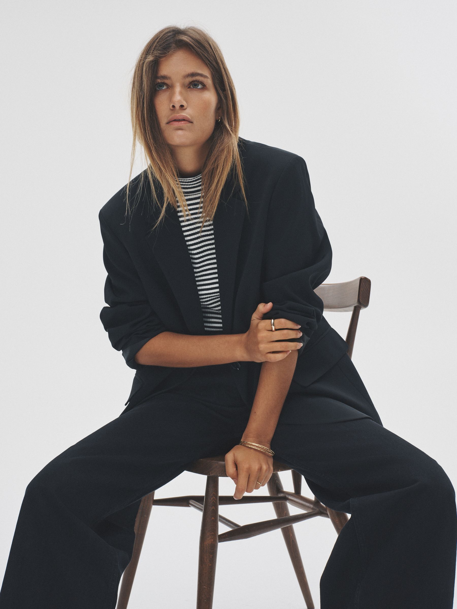 Buy The Set Single Breasted Blazer Black from Next USA