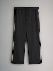 The Set Chocolate Brown/Black 2 Pack Wide Leg Track Joggers - Image 8 of 10