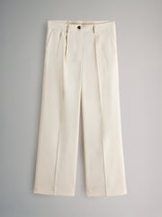 The Set Cream/Neutral Brown 2 Pack Wide Leg Pleated Trousers - Image 8 of 11