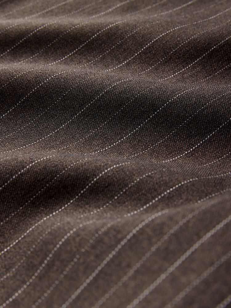 Dark Navy/Chocolate Brown - The Set 2 Pack Pinstripe Wide Leg Pull On Trousers - Slika 9 iz 9