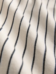 The Set Mid Blue/Ecru Stripe 2 Pack Pull On Wide Leg Fluid Jeans - Image 5 of 5