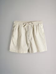 The Set Mid Blue/Ecru Stripe 2 Pack Pull On Denim Shorts - Image 5 of 7