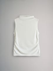 The Set White/Light Brown/Navy 3 Pack Soft Touch Drape Sleeveless Tops - Image 3 of 6