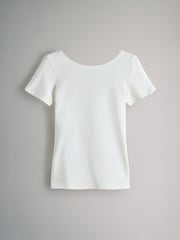 Azul-marinho/Marrom chocolate/Marrom/Azul claro/cream - O conjunto 5 Pack de camisetas de manga curta ajustadas com decote redondo - Imagem 5 de 8