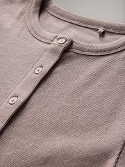 The Set 3 Pack Button Through Short Sleeve Ribbed T-Shirts - Imagem 5 de 6